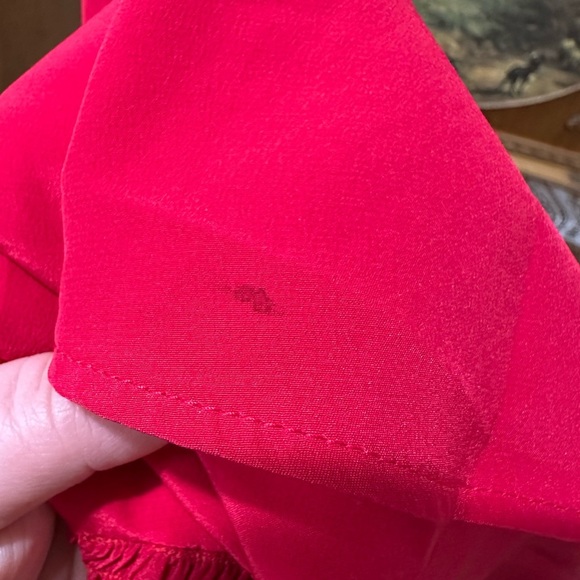 Amanda Uprichard Petite Elegant Red Sleeveless Dress 100% Silk - Picture 6 of 6